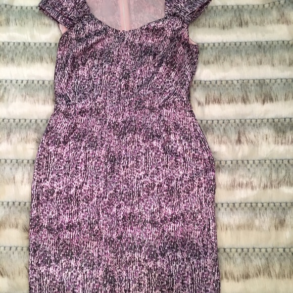 Banana Republic Pink Speckled Cap Sleeve Sheath Dress - Picture 6 of 8